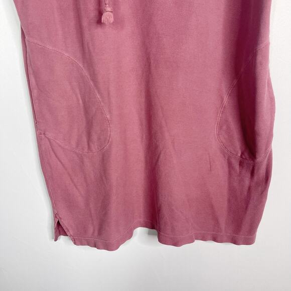 ATM Anthony Thomas Melillo XS Pink Pima Cotton Hoodie Dress Oversized Pockets - Picture 5 of 11